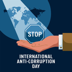 International anti corruption day banner,Poster concept, vector