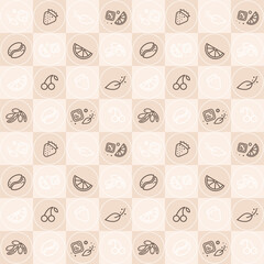 Seamless pattern with elements for creating drinks