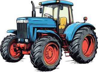 Obraz premium tractor vector illustration
