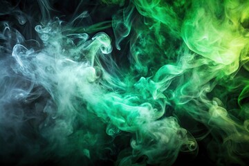 Obraz premium abstract smoke and light green and black mysterious atmosphere Depth of Field