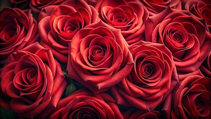 Close-up of red roses with soft lighting.