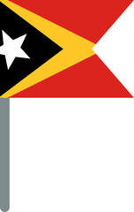 Timor-Leste Flag On Crisp Corners