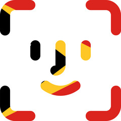Timor-Leste flag on Face ID outline icon