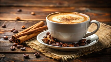 A close-up of a perfectly brewed cup of coffee with crema on top and a sprinkle of cinnamon, flavor, texture