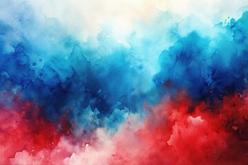 Abstract watercolor background with red and blue hues, perfect for design projects