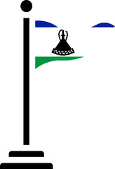 Lesotho Flag Free Icon