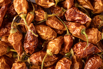 Assorted Dried Capsicum and Fresh Lemon Drop Chili Peppers Highlighting Aji Lemon and Yellow Chili