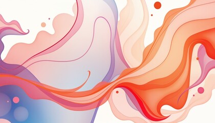 Fototapeta premium A vibrant abstract background with swirling, colorful waves in shades of red, orange, and white. Ideal for energetic and artistic design projects.