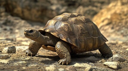 Obraz premium Exploring the World of Tortoises: Unique Adaptations and Habitats of These Ancient Reptiles