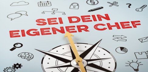  Kompass mit Icons - Sei dein eigener Chef