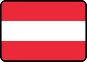 Austria Flag Rounded Rectangle Icon