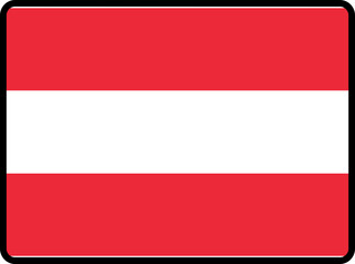 Austria Flag Smooth rectangle icon