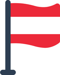 Austria Flag Rounded