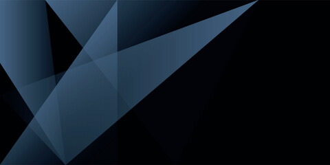 Obraz premium Modern black blue abstract background. Minimal. Color gradient. Dark. Web banner. Geometric shape. 3d effect. Lines stripes triangles.