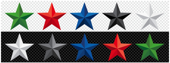 Obraz premium five color stars