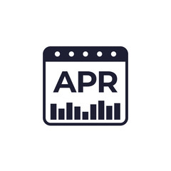 APR icon, Annual percentage rate, price for borrowing money