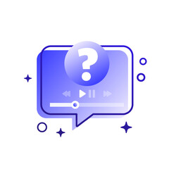 explainer video icon, vector design for web and apps
