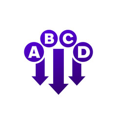 Vitamin deficiency icon, lack of A, B, C and D vitamins