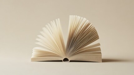 Open Book with Pages in Fanned Arrangement