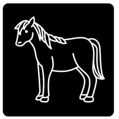 horse vector. Icon illustration 