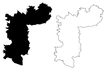 Fototapeta premium Zapopan City (United Mexican States, Mexico, Free and Sovereign State of Jalisco) map vector illustration, scribble sketch City of Zapopan map