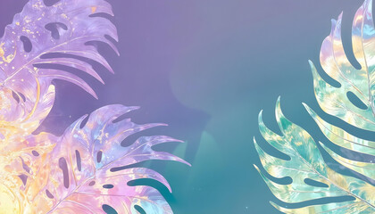 Sunset Palm Dream Illustration Tropical Background Leaf