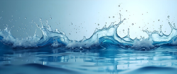 Frozen water splash frozen in mid-motion