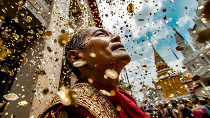 Women, men and children were shocked and amazed as silver and gold magically fell from the sky.