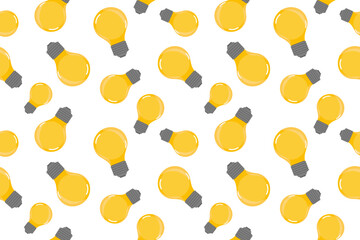 Light bulb pattern background. Vector illustration
