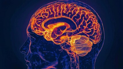 A brain scan highlighting areas associated with aggression, representing the neurological factors in crime