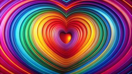 Fototapeta premium Abstract Geometric Background with Spiral Heart for Modern Home Decor and Branding