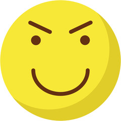 Emoticon Emoji  vector icon with isolated background 