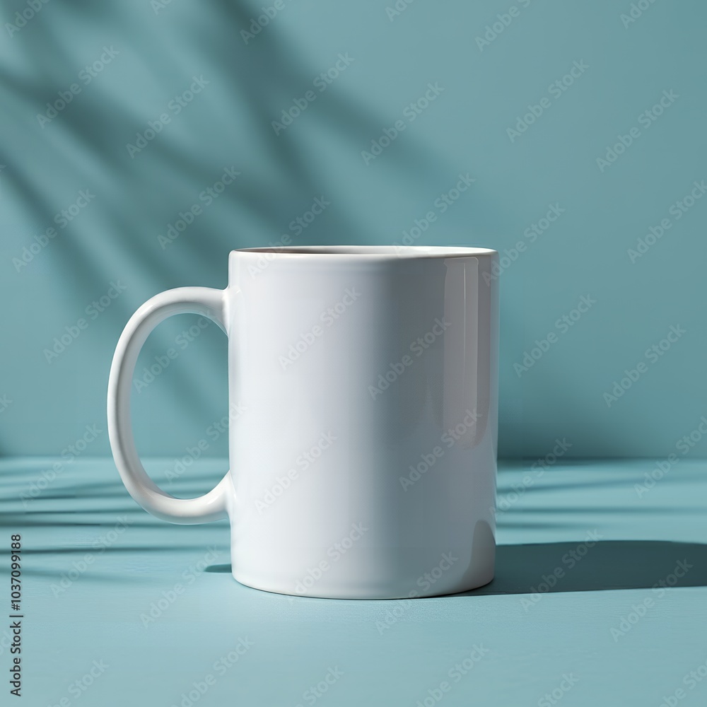 Wall mural Blank coffee mug mockup to add custom design