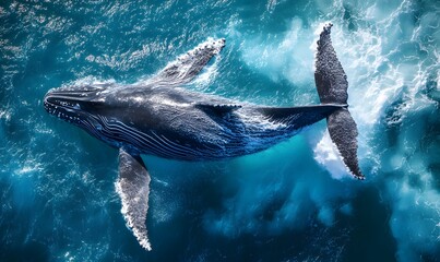 _Shark_with_pointed_fins_skipping_in_blue_ocean_water,generation AI