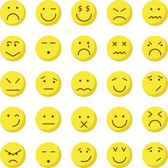 Emoji icons pack every single icon can vector image