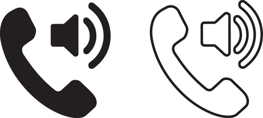 Call loud speaker vector icon. eps 10