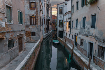 Beaufitul canal streets in Venice, Italy