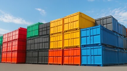 Fototapeta premium Big Plastic Container: A Versatile Storage Solution for Home and Industrial Use. This image showcases a large, durable plastic container designed for efficiency and organization. 