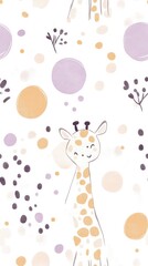 Very Cute Minimalist Polka Dots Pattern in Boho Style, Aesthetic with Pastel Tones