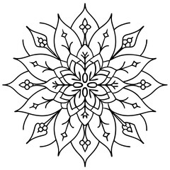 "Intricate Cat Mandala Design &ndash; Feline-Themed Art for Mindfulness and Creativity