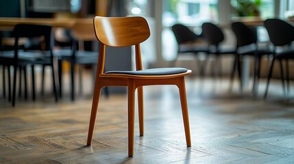 Introvert Shyness A single chair pulled slightly away from a group, symbolizing a desire for personal space and quiet Chair slightly apart, Introversion, social detachment