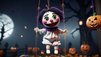 ute puppet on a string, halloween style