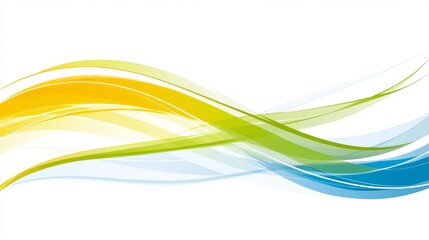 Obraz premium Abstract colorful wavy lines on white background.