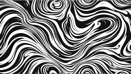 Obraz premium Groovy hippie 70s backgrounds. Waves, swirl, twirl pattern. Twisted and distorted vector texture in trendy retro psychedelic style. Y2k aesthetic.