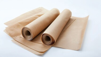 Fototapeta premium Eco-friendly brown kraft paper used for packaging, with natural texture