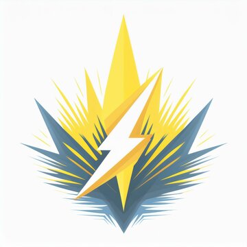 &eacute;clair avec impact en dessin ia, base logo ou icone