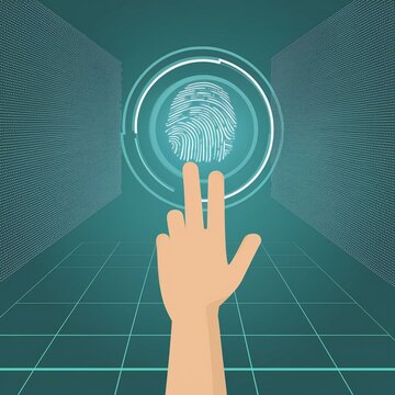 main dessin&eacute;e en ia sur un &eacute;cran tactile futuriste et la carte du monde