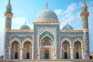 Fototapeta premium Beautiful mosque as a place of worship for Muslims created with Generative AI