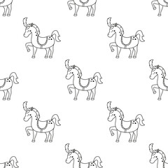 circus horse seamless pattern