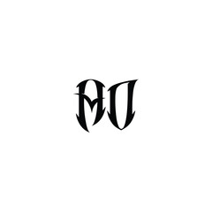 Obraz premium AD monogram logo design letter text name symbol monochrome logotype alphabet character simple logo